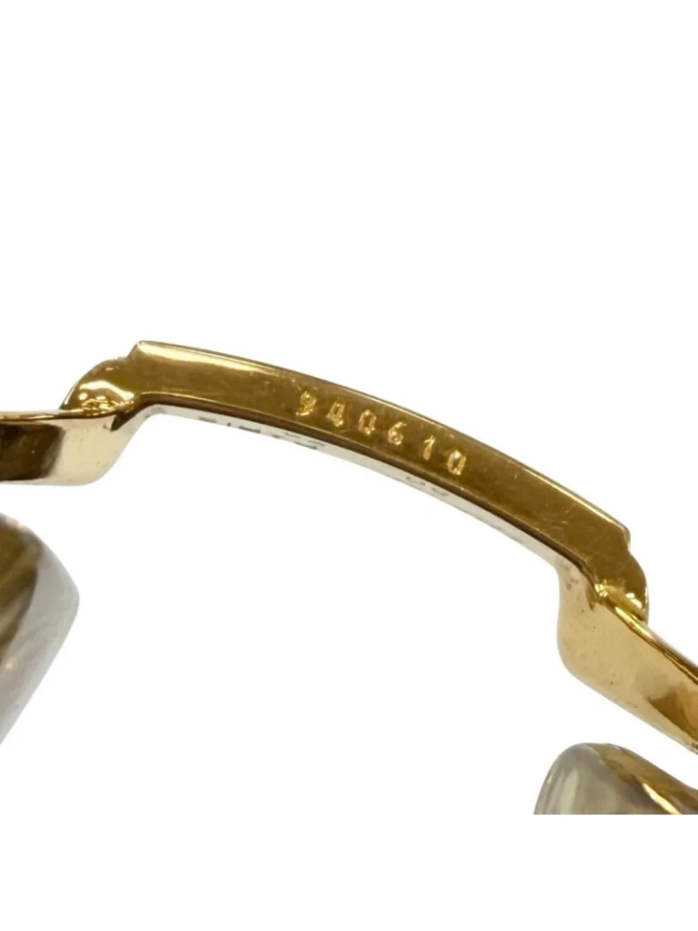 Cartier Vintage Square Logo Eyewear Sunglasses Gold Bordeaux Blue